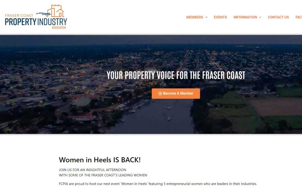 Website for the Fraser Coast Property Industry Association