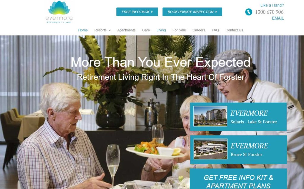 A Business Website for evermore Retirement Living