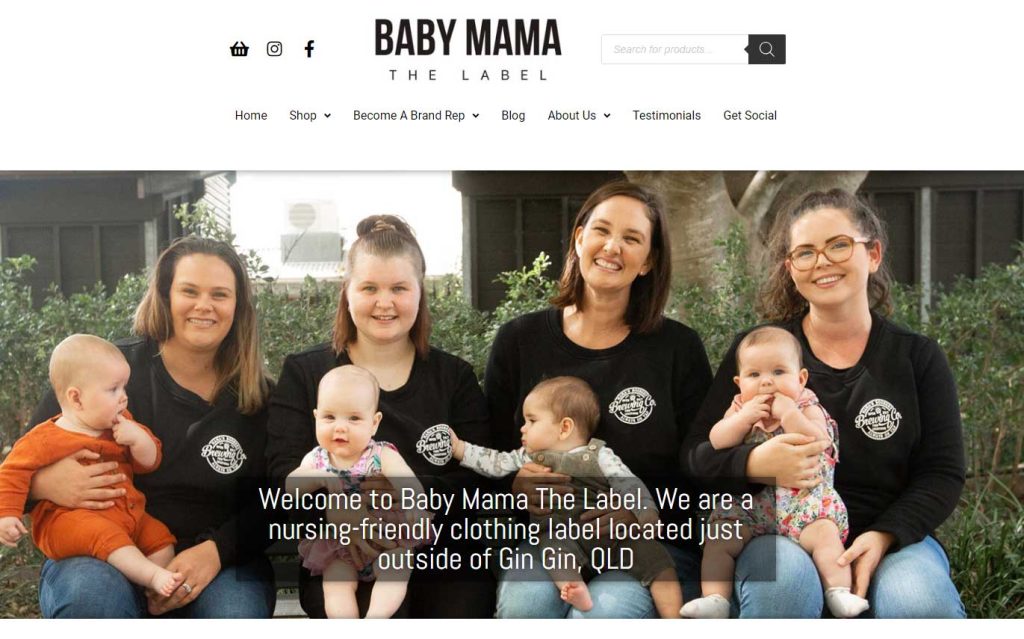 A new E-commerce Website for Baby Mama the Label