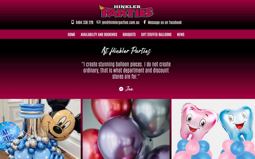 New Website Layout for Hinkler Parties