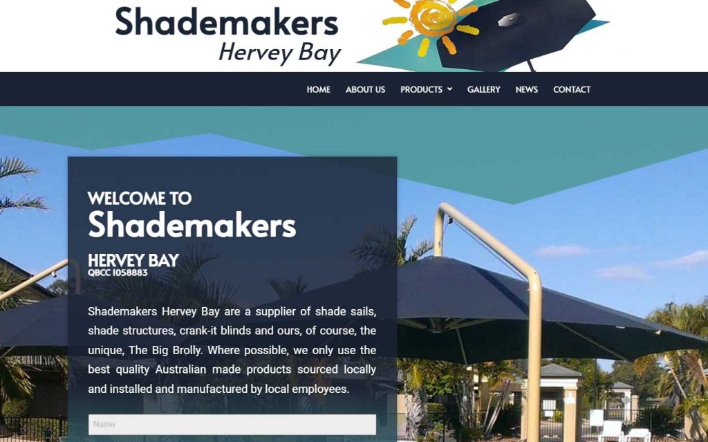 A new Business Website for Shademakers Hervey Bay