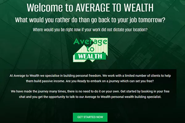 New Lead Generation Website for Average to Wealth